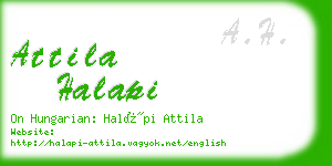 attila halapi business card